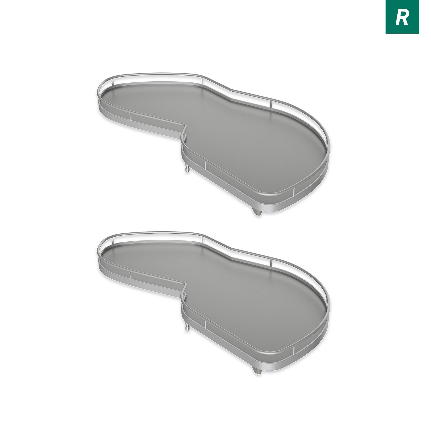 Комплект полок правый Леманс 450 мм Арена КЛАССИК (2 полки + рычаги) ТИТАН